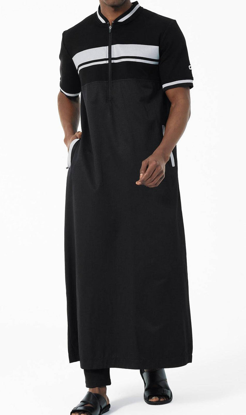 Long thobe Kamees pour homme QABA’IL noir