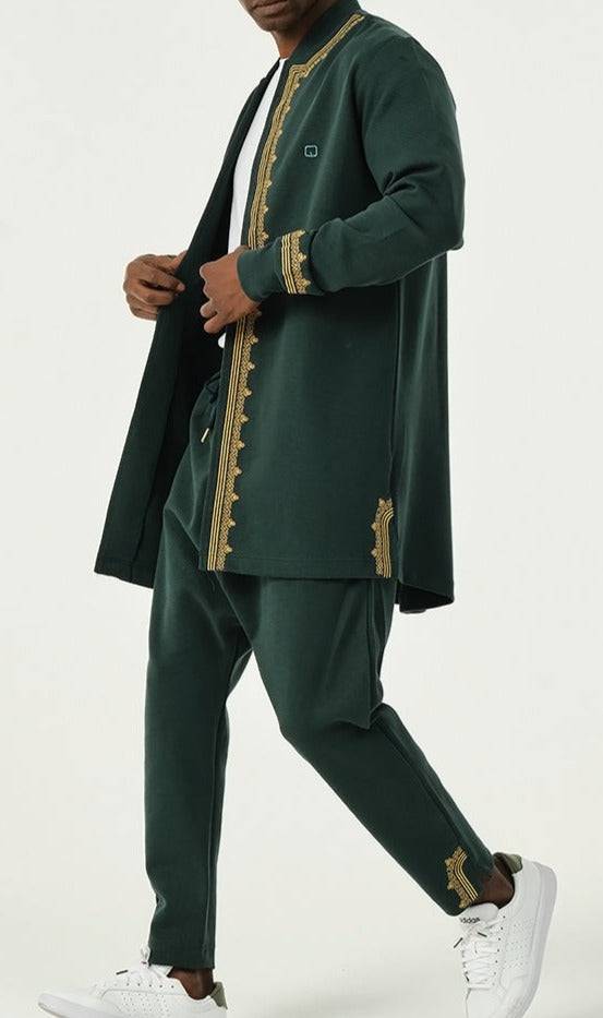 QABA’IL Ensemble Etniz Menara vert émeraude et doré