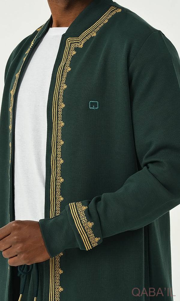 QABA’IL Ensemble Etniz Menara vert émeraude et doré
