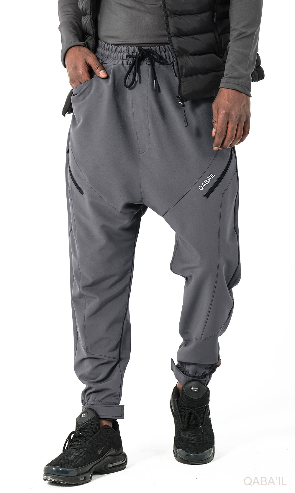 Pantalon Sarouel QL Teknik en gris foncé