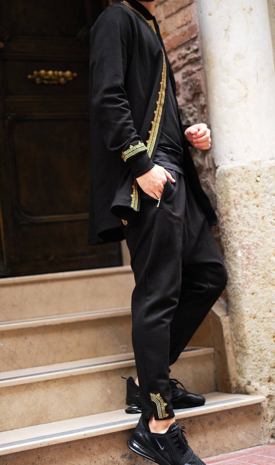 Ensemble Etniz Menara QABA’IL noir et doré