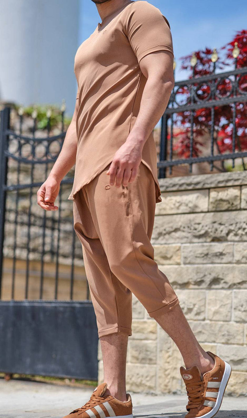 QABA’IL Ensemble Azur camel foncé
