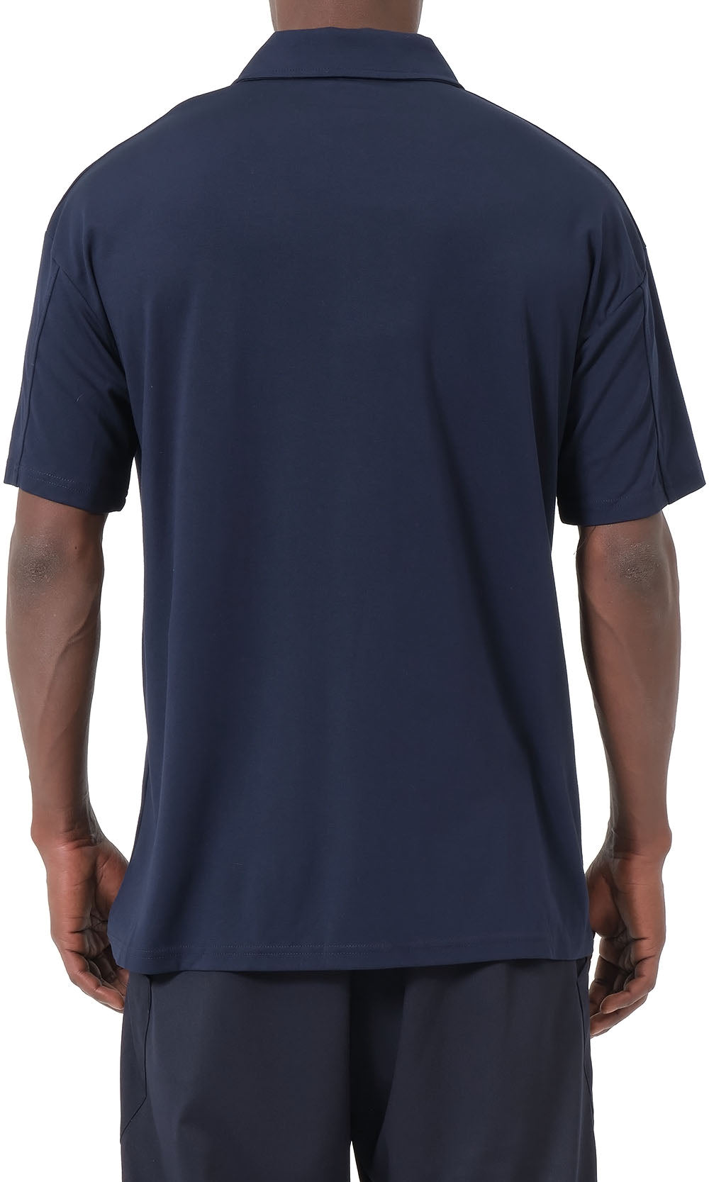 Polo zippé oversize QL bleu marine