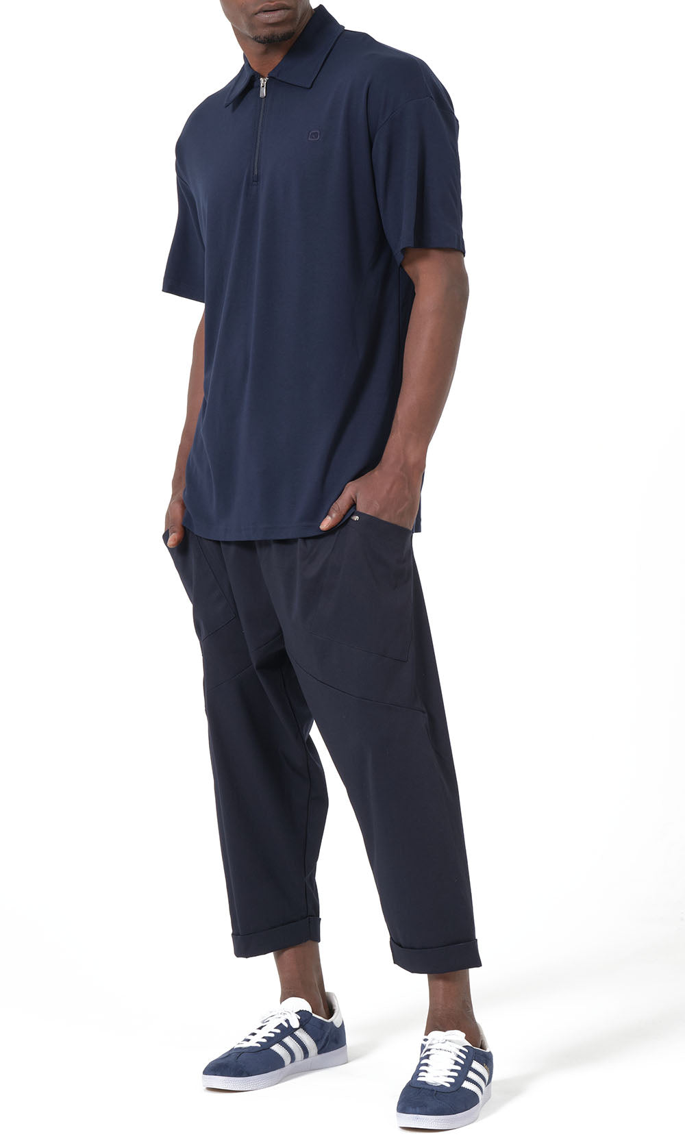 QTS1012 Pantalon sarouel Design S26 bleu marine