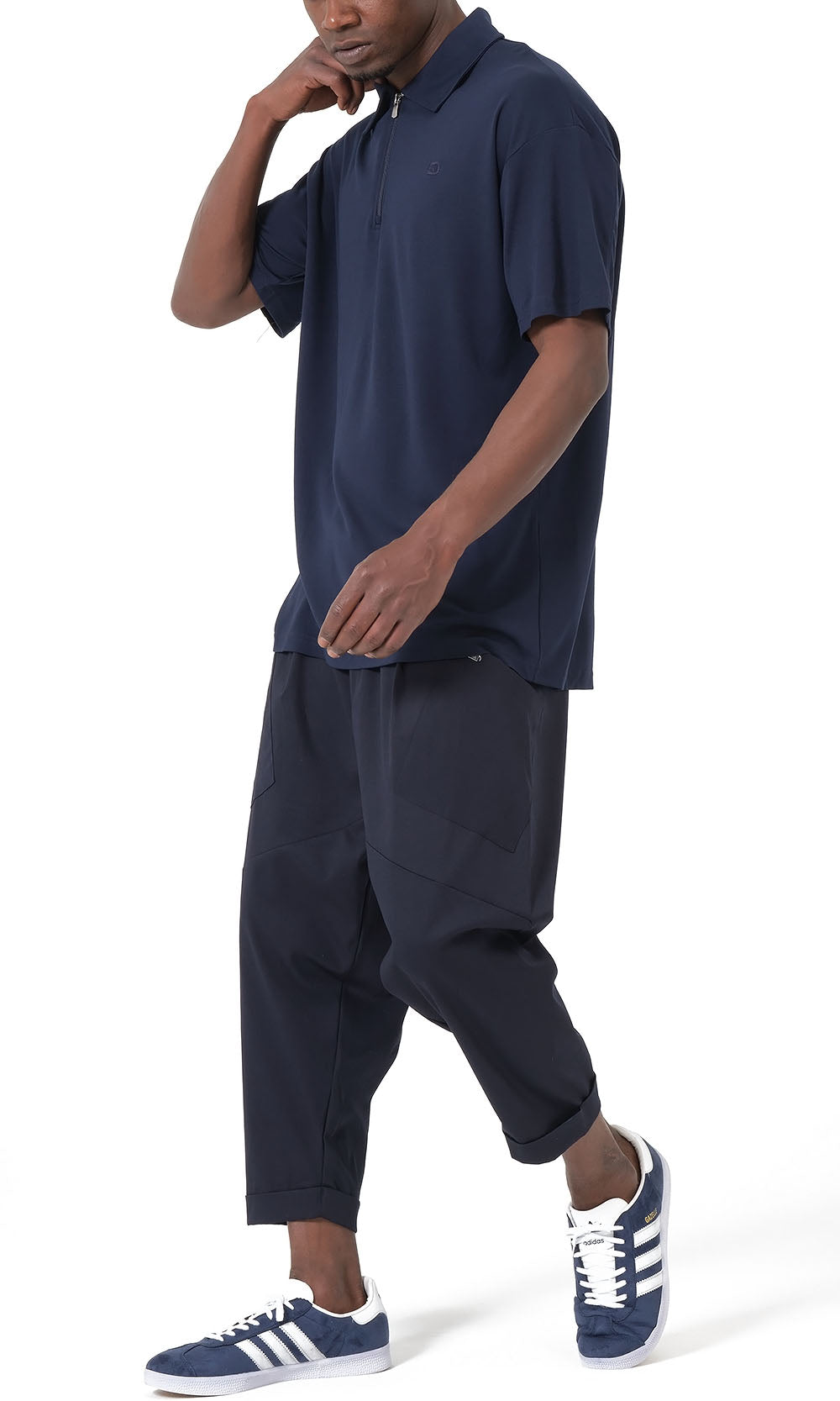 QTS1012 Pantalon sarouel Design S26 bleu marine