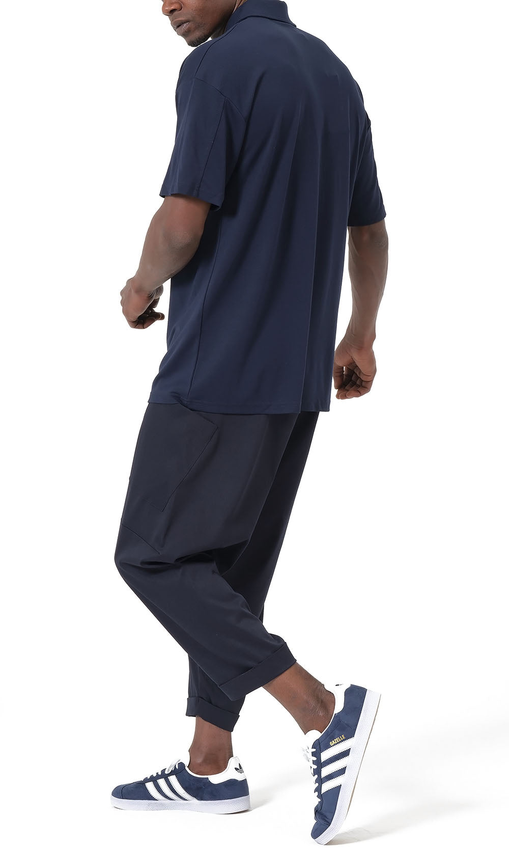 QTS1012 Pantalon sarouel Design S26 bleu marine