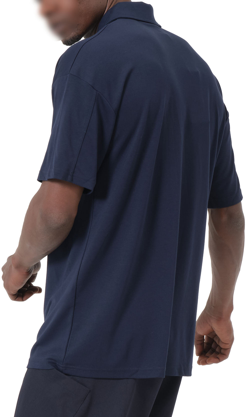 Polo zippé oversize QL bleu marine