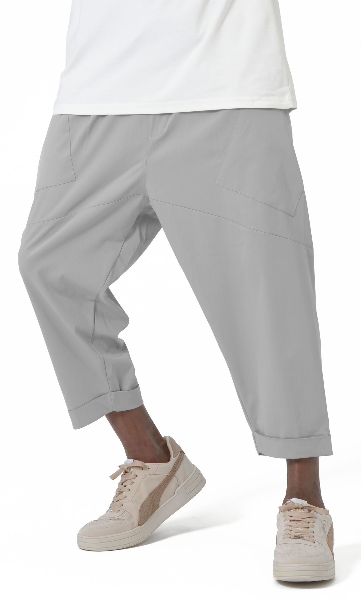 QTS1012 Pantalon sarouel Design S26 gris clair