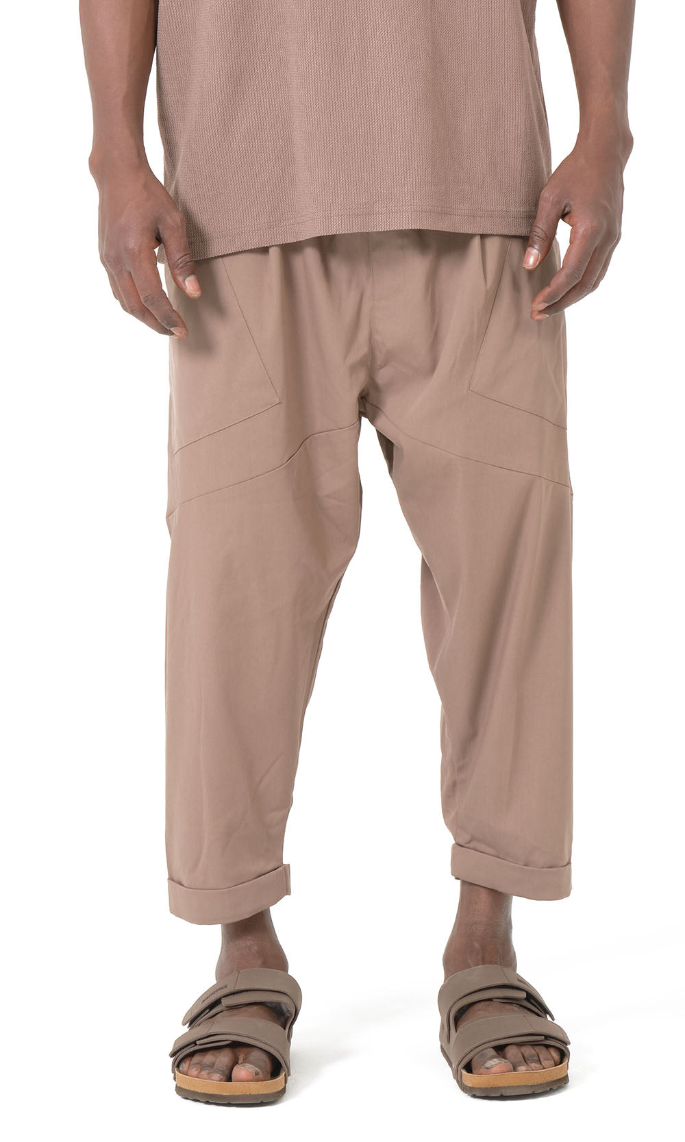 QTS1012 Pantalon sarouel design S26 couleur taupe