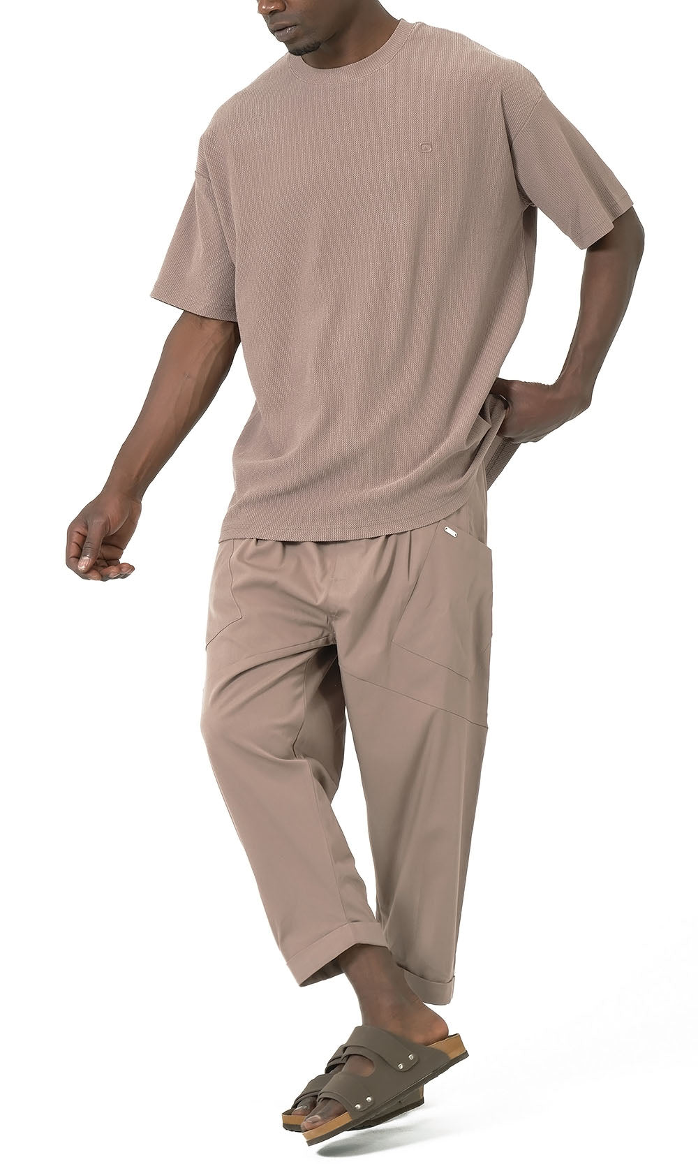 QTS1012 Pantalon sarouel design S26 couleur taupe