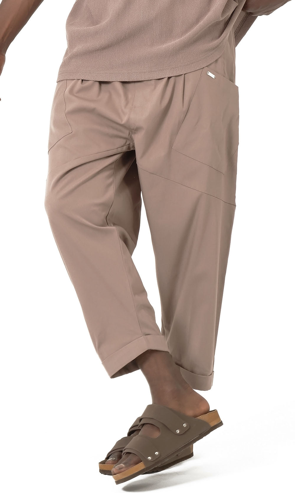 QTS1012 Pantalon sarouel design S26 couleur taupe