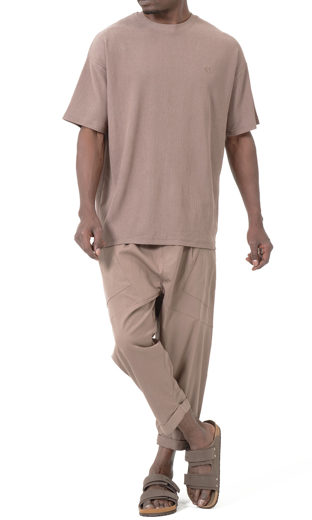 QTS1012 Pantalon sarouel design S26 couleur taupe