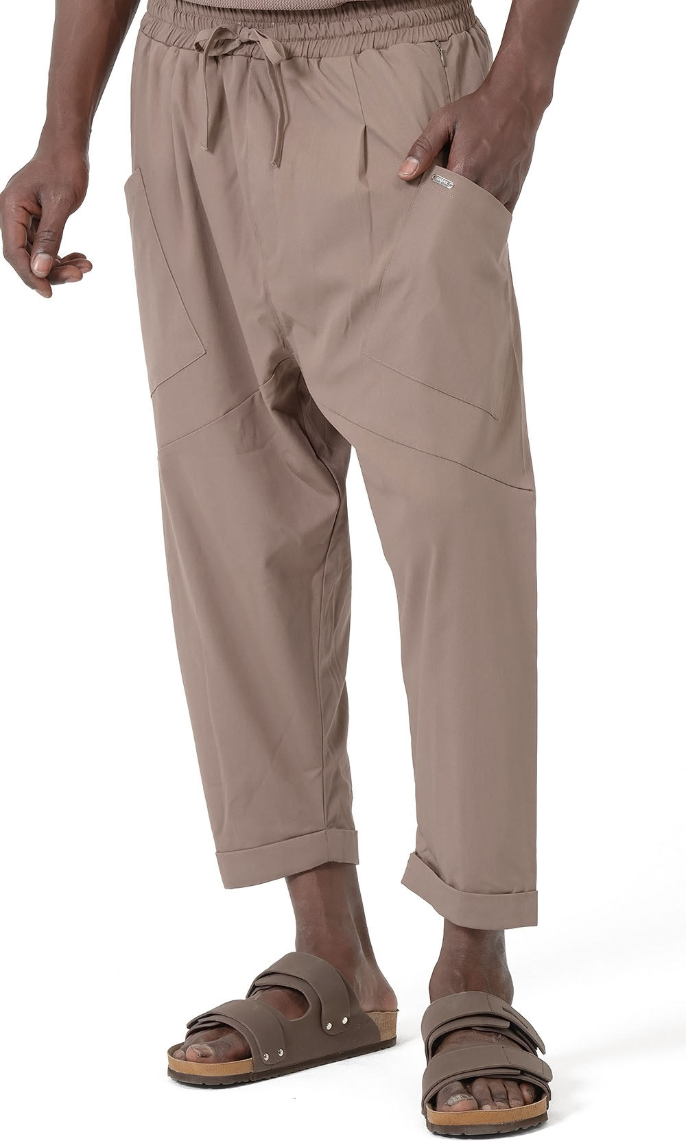 QTS1012 Pantalon sarouel design S26 couleur taupe