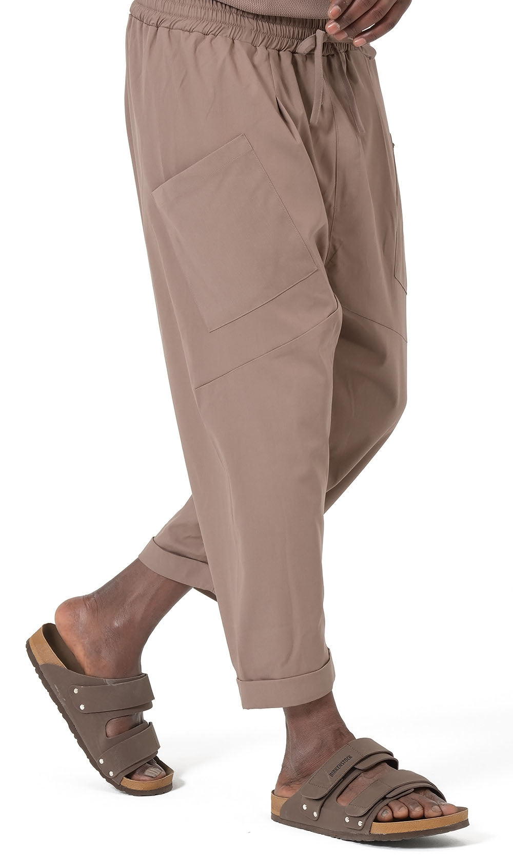 QTS1012 Pantalon sarouel design S26 couleur taupe