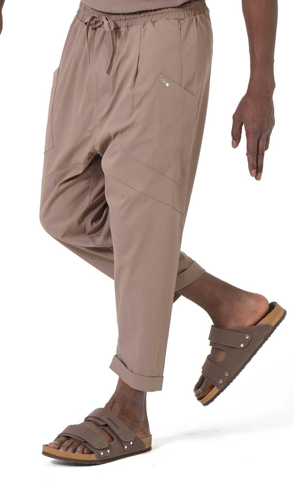 QTS1012 Pantalon sarouel design S26 couleur taupe