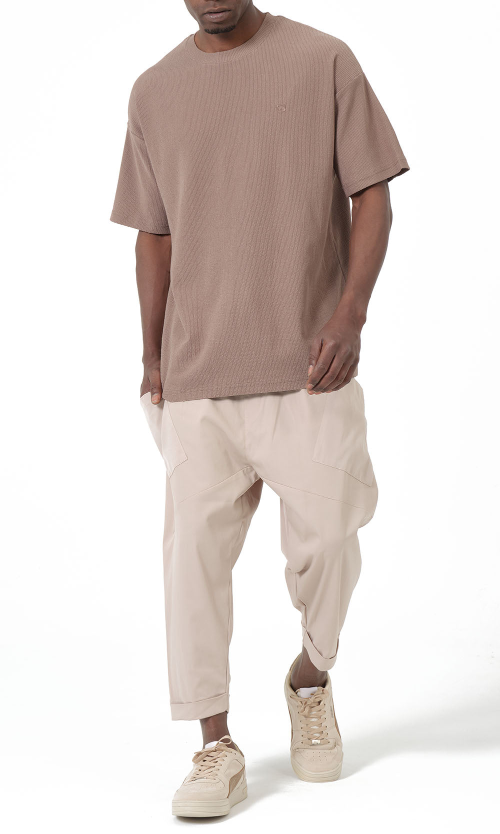 QTS1012 Pantalon sarouel Design S26 en beige
