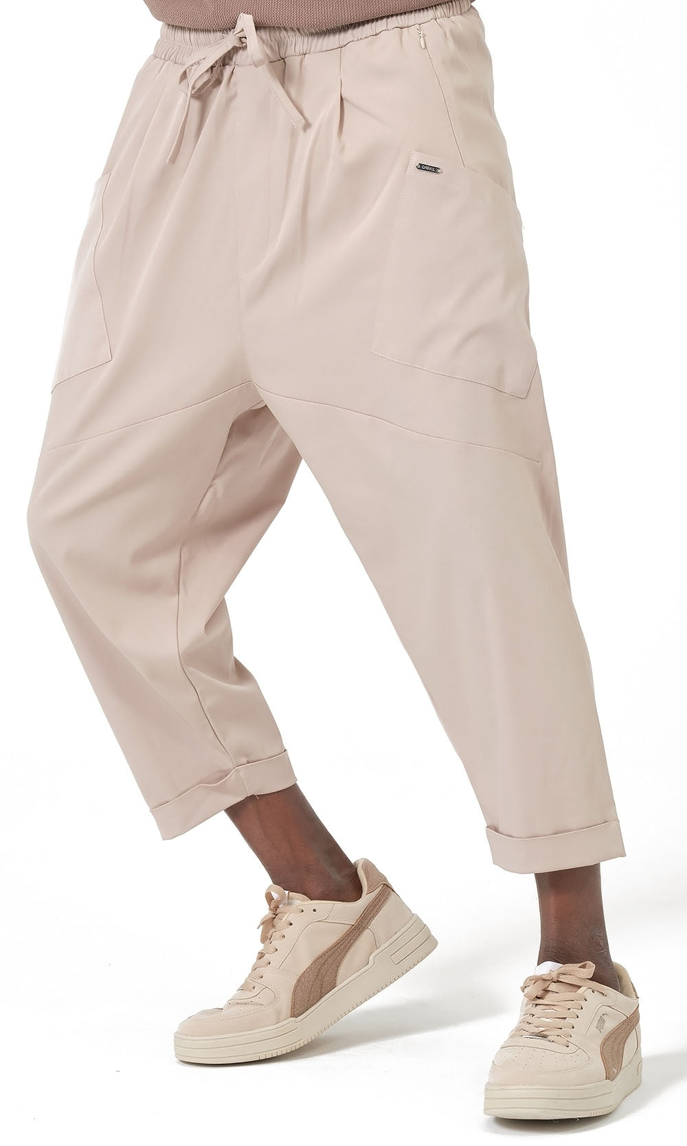 QTS1012 Pantalon sarouel Design S26 en beige