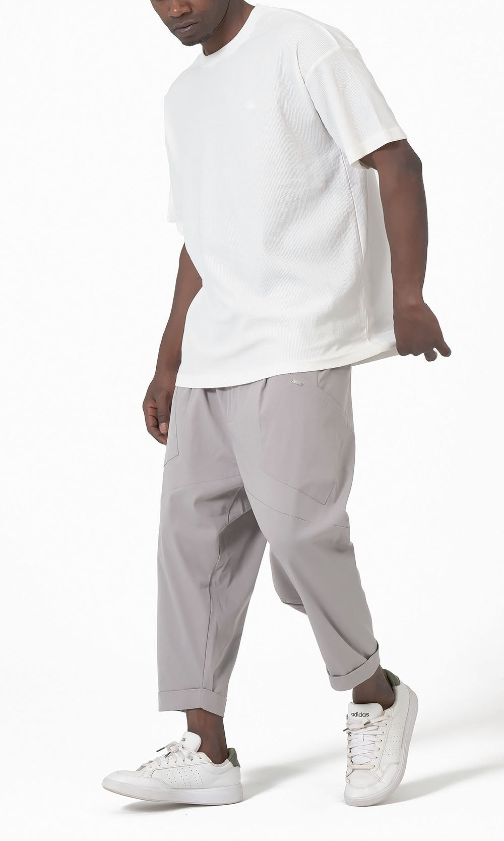 QTS1012 Pantalon sarouel Design S26 gris clair