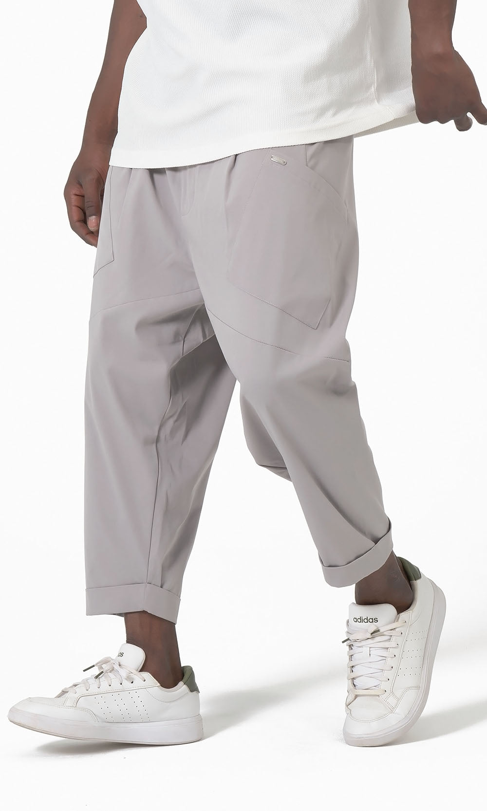 QTS1012 Pantalon sarouel Design S26 gris clair