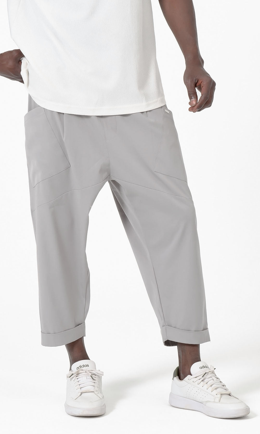 QTS1012 Pantalon sarouel Design S26 gris clair