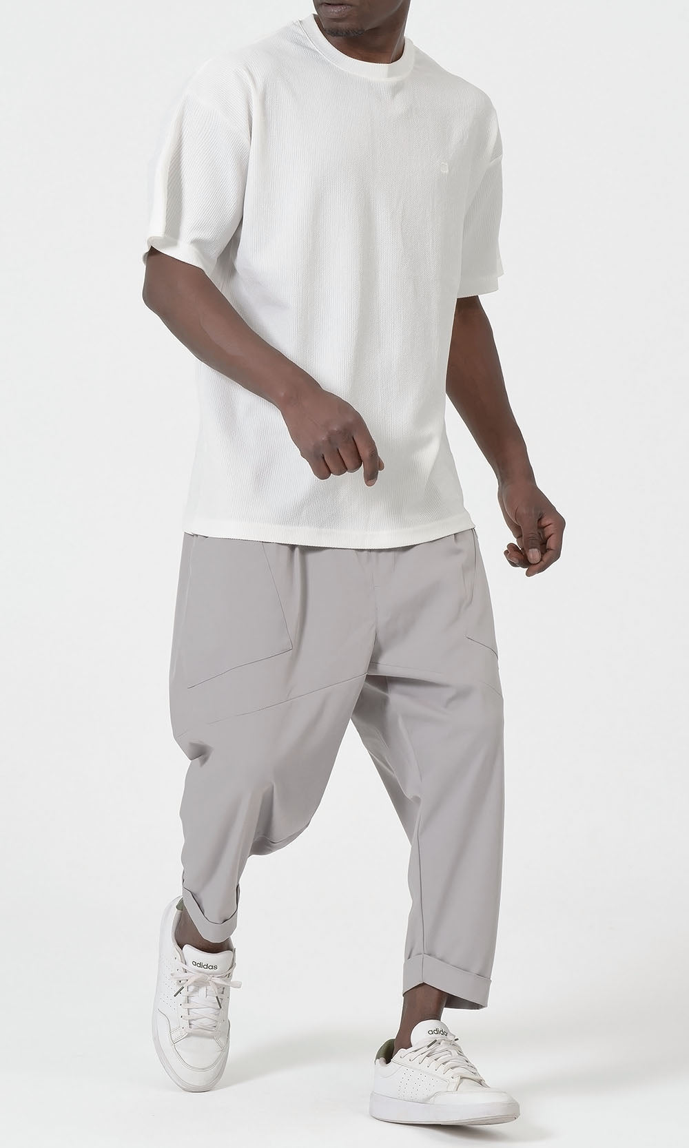 QTS1012 Pantalon sarouel Design S26 gris clair