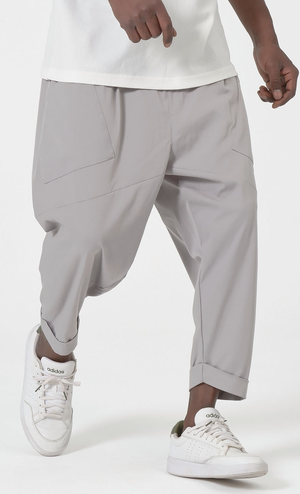 QTS1012 Pantalon sarouel Design S26 gris clair