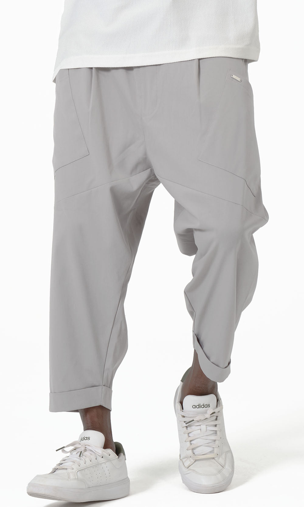 QTS1012 Pantalon sarouel Design S26 gris clair