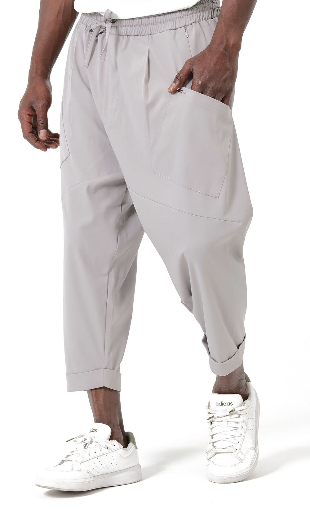 QTS1012 Pantalon sarouel Design S26 gris clair