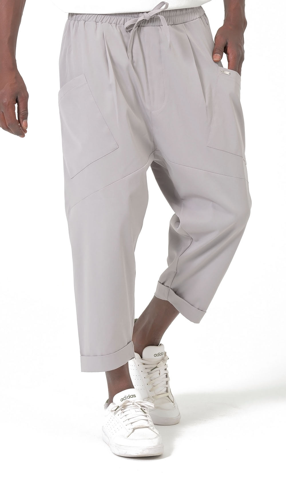 QTS1012 Pantalon sarouel Design S26 gris clair