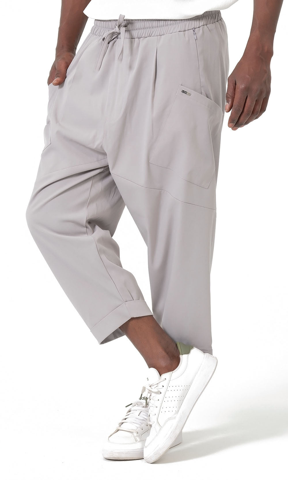QTS1012 Pantalon sarouel Design S26 gris clair