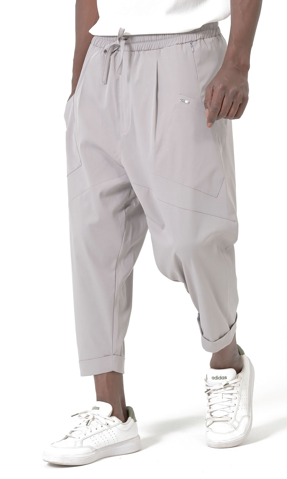 QTS1012 Pantalon sarouel Design S26 gris clair