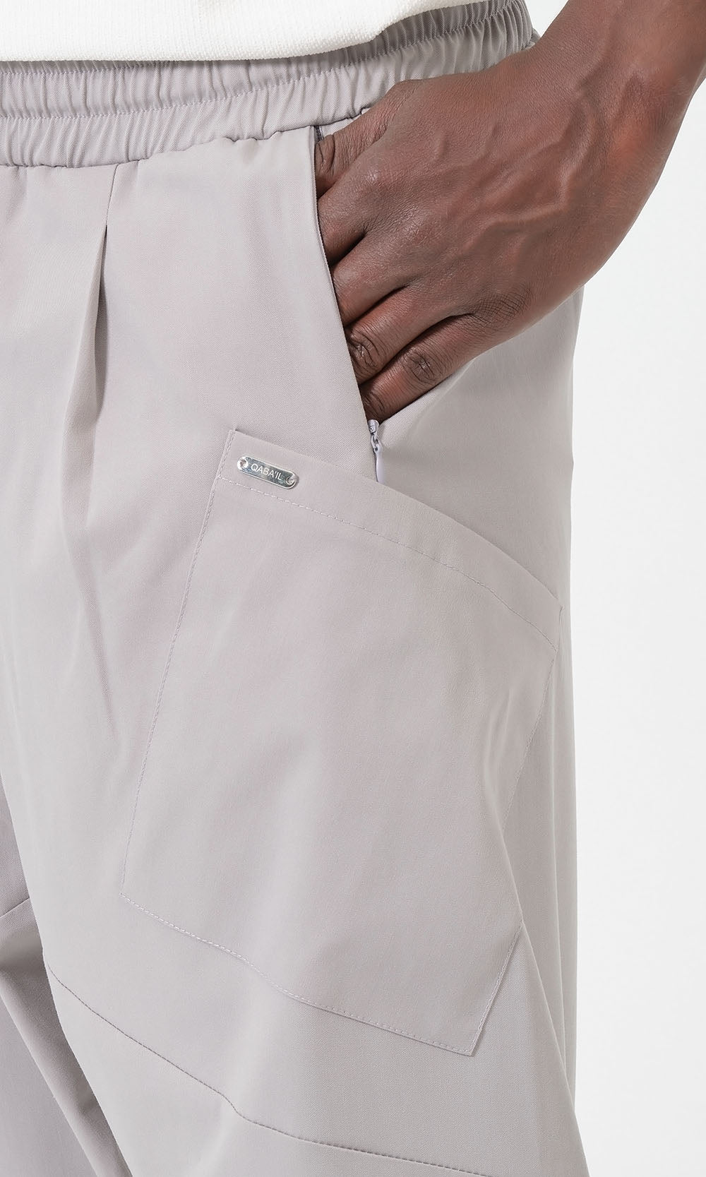 QTS1012 Pantalon sarouel Design S26 gris clair