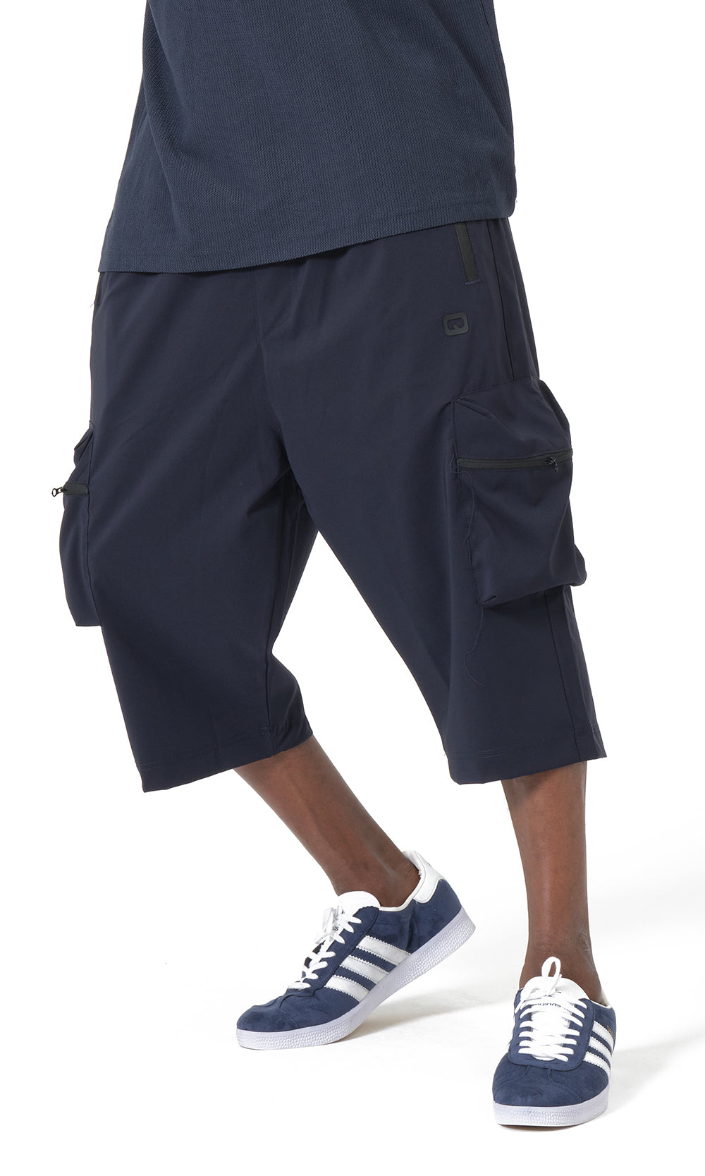 QTS2004 Pantalon cargo Court Trail bleu marine