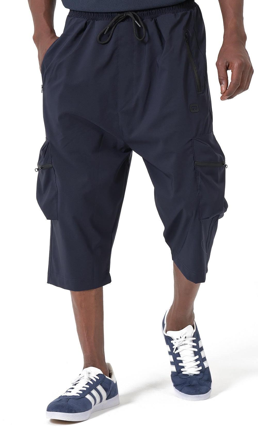 QTS2004 Pantalon cargo Court Trail bleu marine