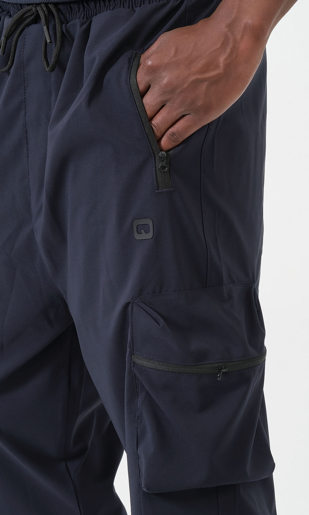 QTS2004 Pantalon cargo Court Trail bleu marine