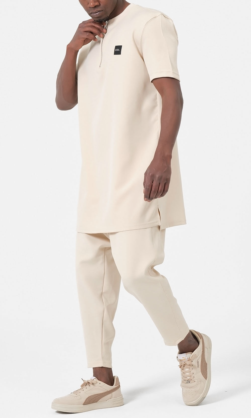 Ensemble Qamis court QTE2001 Silent beige