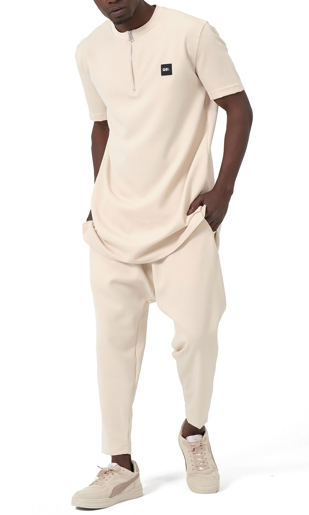 Ensemble Qamis court QTE2001 Silent beige
