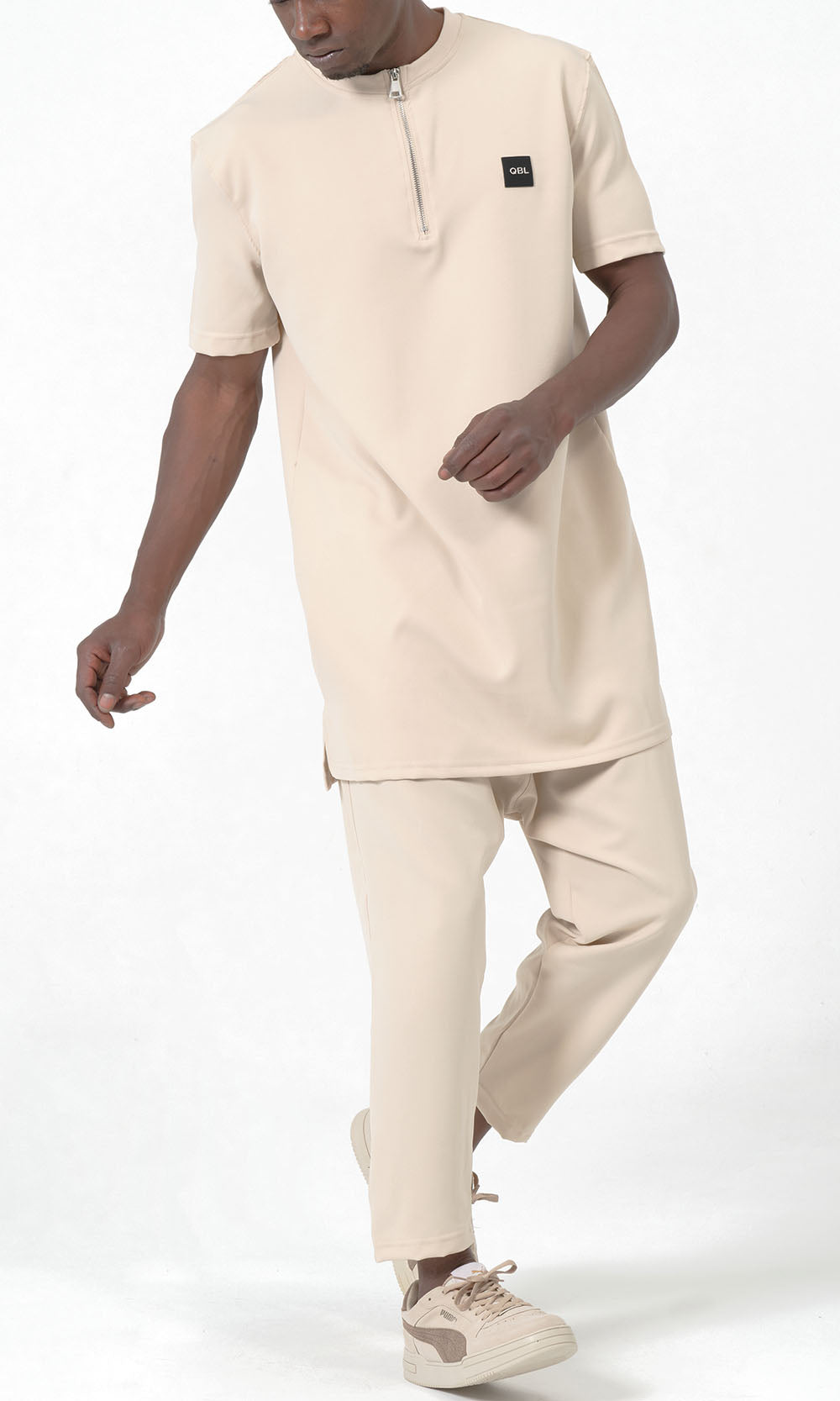 Ensemble Qamis court QTE2001 Silent beige