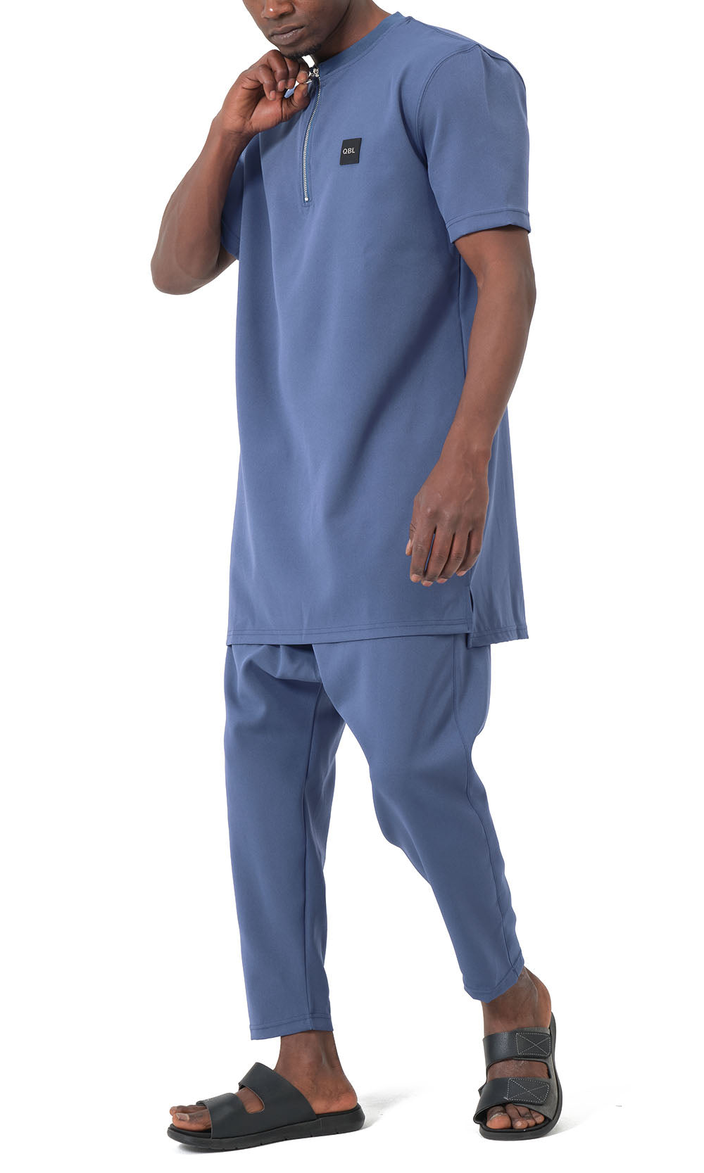 Ensemble Qamis court QTE2001 Silent couleur Indigo