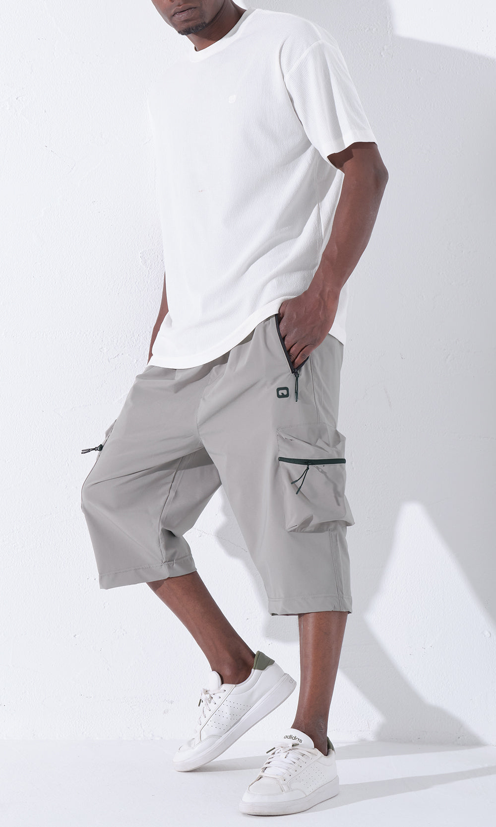 T-shirt oversize gaufré QTT3001 en écru