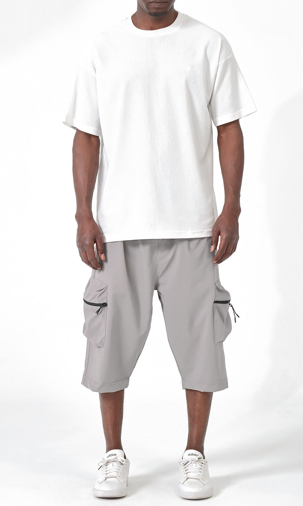 T-shirt oversize gaufré QTT3001 en écru