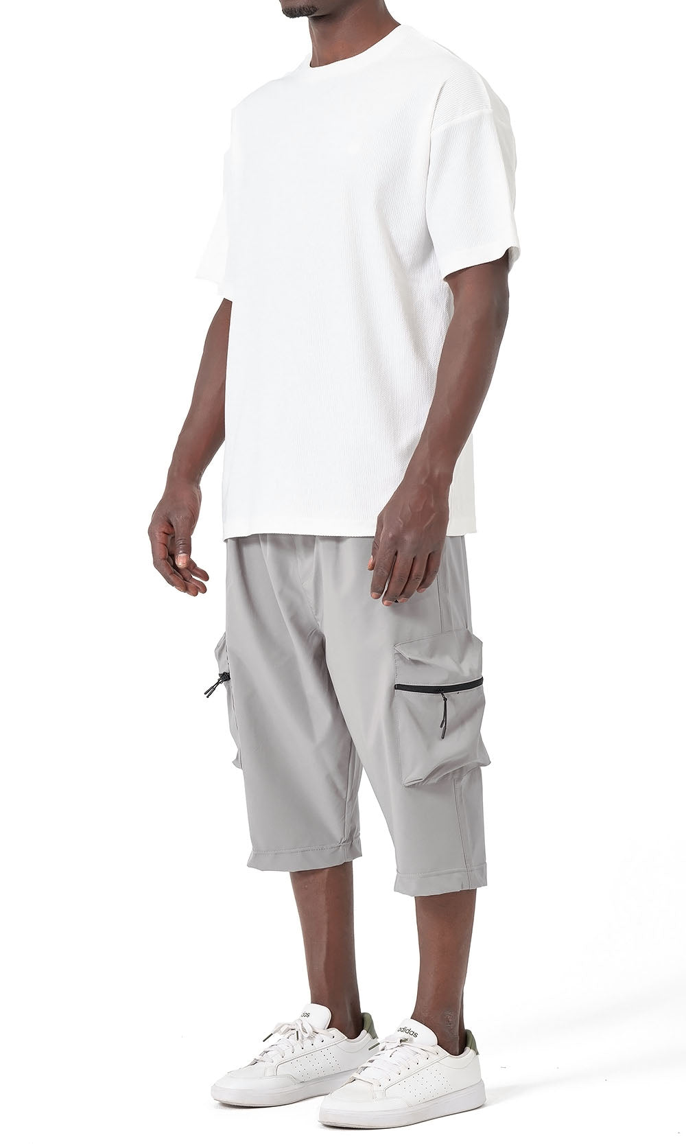 T-shirt oversize gaufré QTT3001 en écru