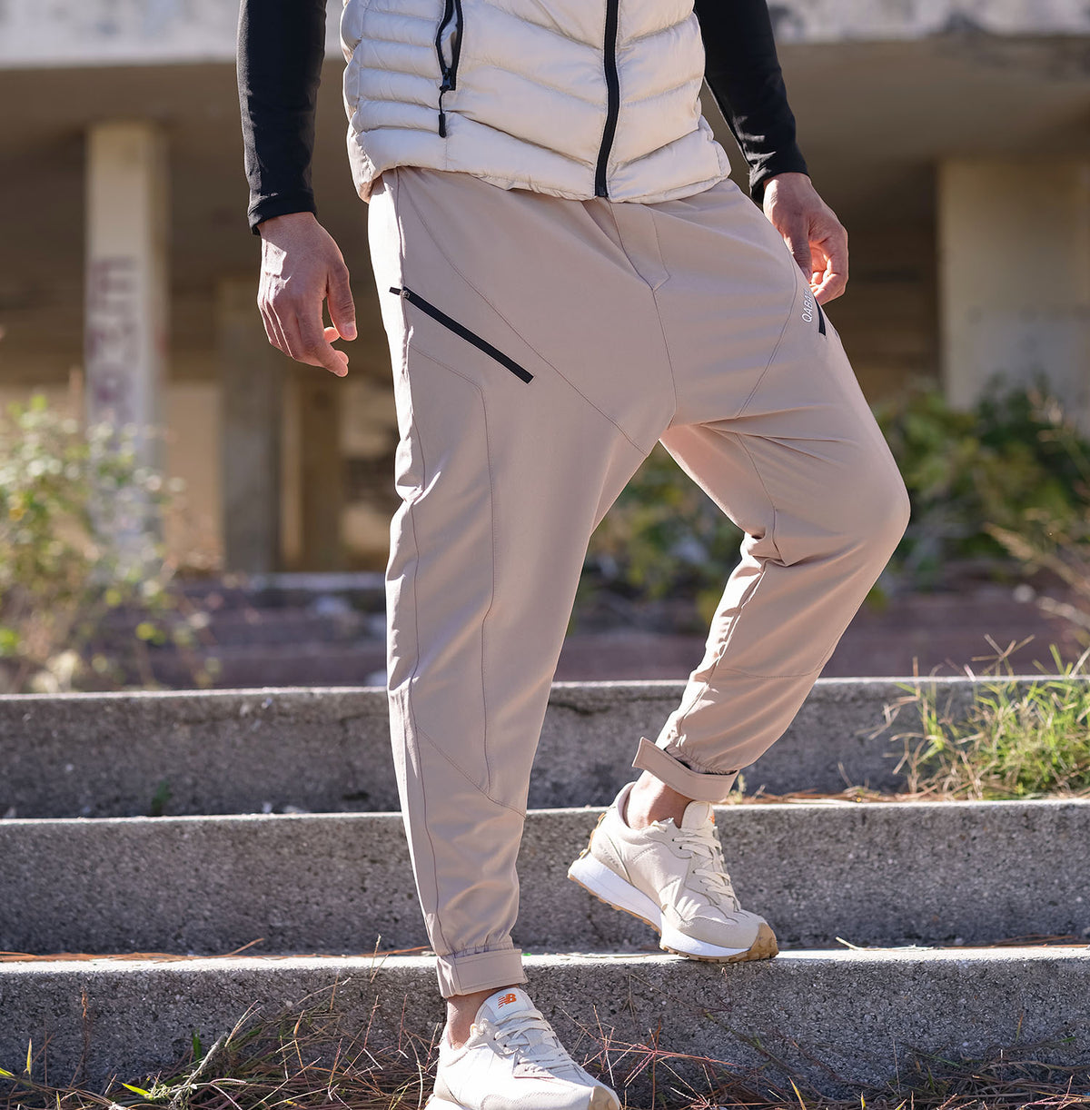 Pantalon Sarouel QL Teknik en Taupe