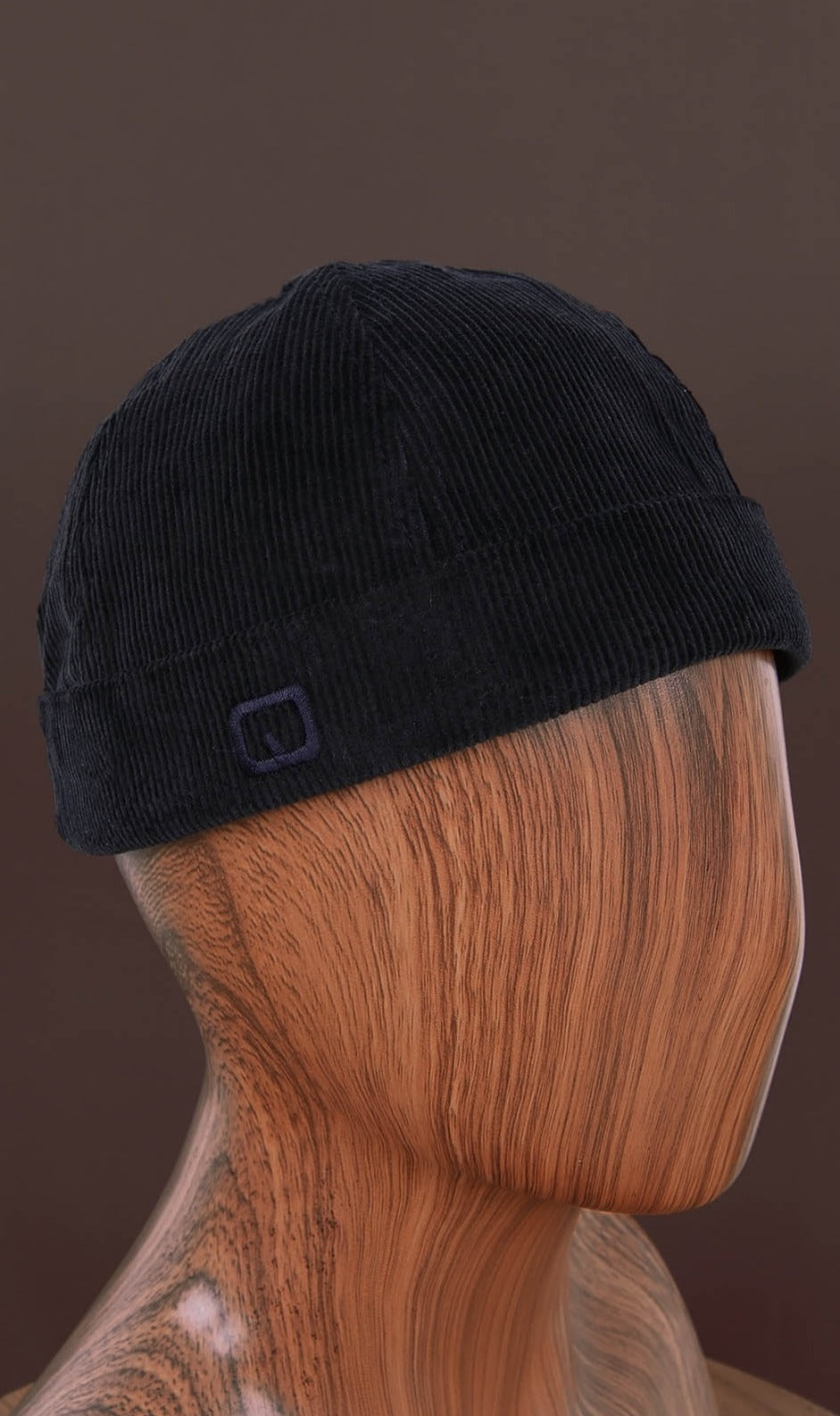 QL Velvet Docker Hat in Night Blue