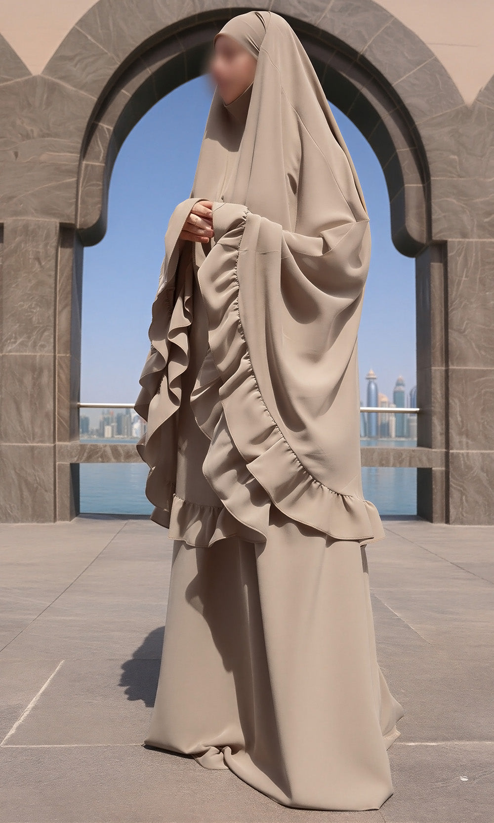 Ensemble de prière SB Jersey ES003 couleur taupe clair