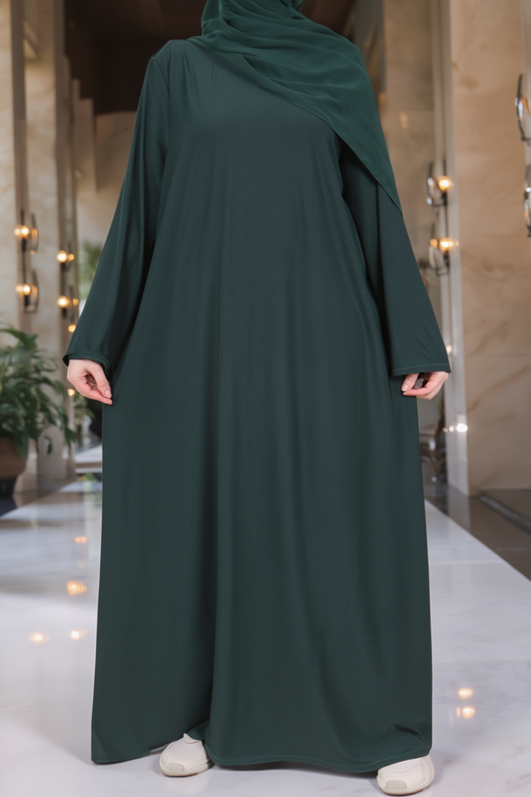 Abaya SB Simple Jersey AS011 UNI vert foncé