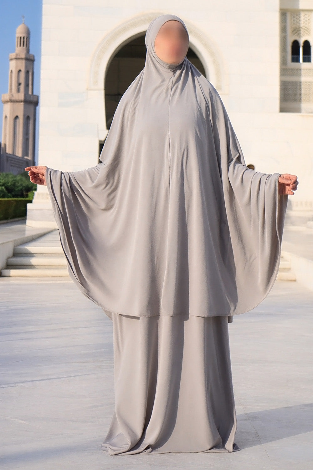Ensemble de prière SB Jersey avec sac de transport ES007 en gris clair