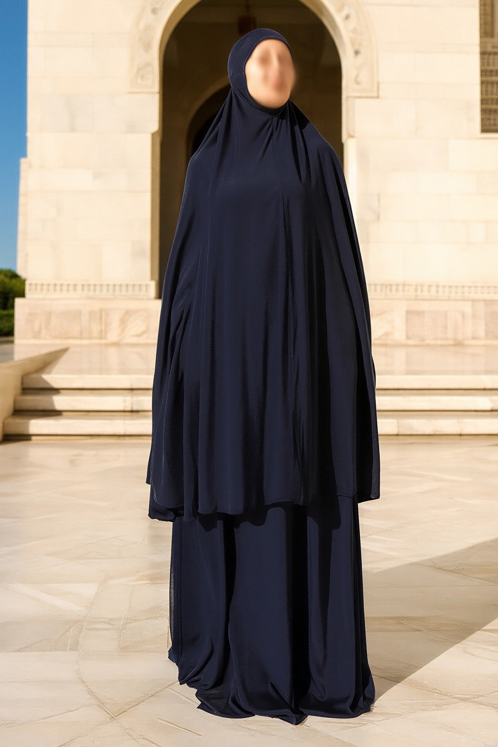 Ensemble de prière SB Jersey avec sac de transport ES007 en bleu foncé