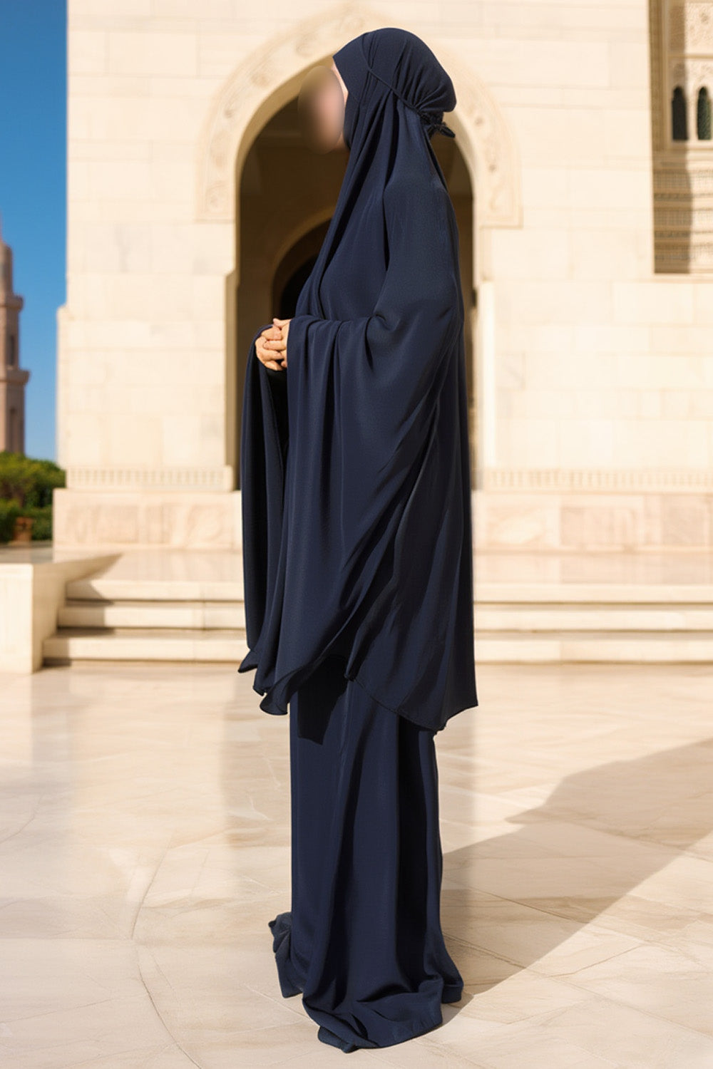 Ensemble de prière SB Jersey avec sac de transport ES007 en bleu foncé