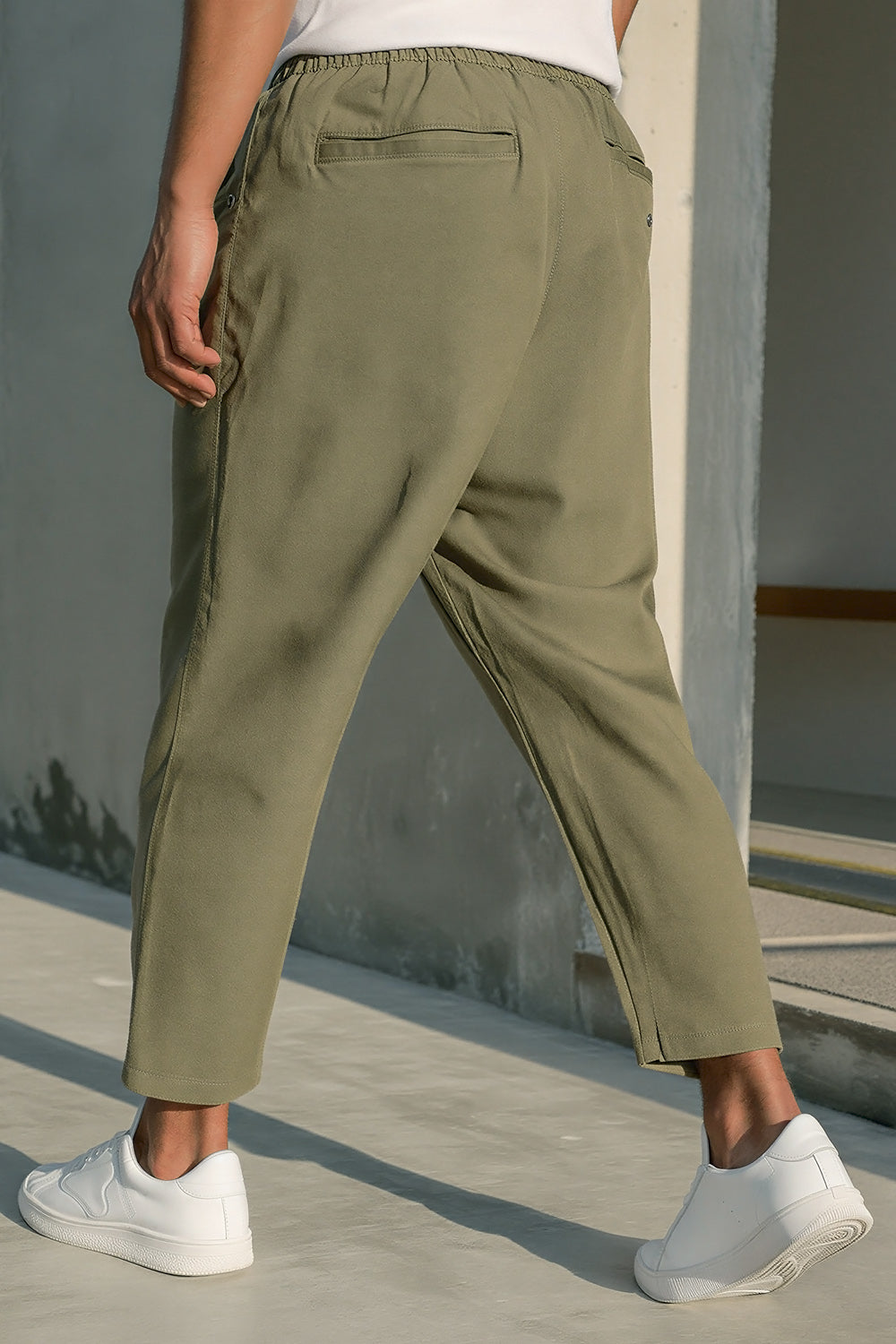 Jean sarouel stretch coupe droite QL kaki